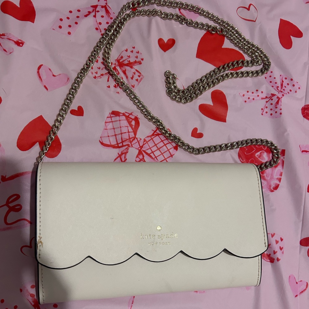Kate Spade Gemma Parchment Leather Chain Crossbody